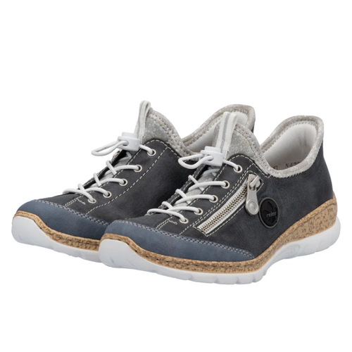 Women's Rieker Nikita F2 - Light Blue/Atlantic/Silver Flower