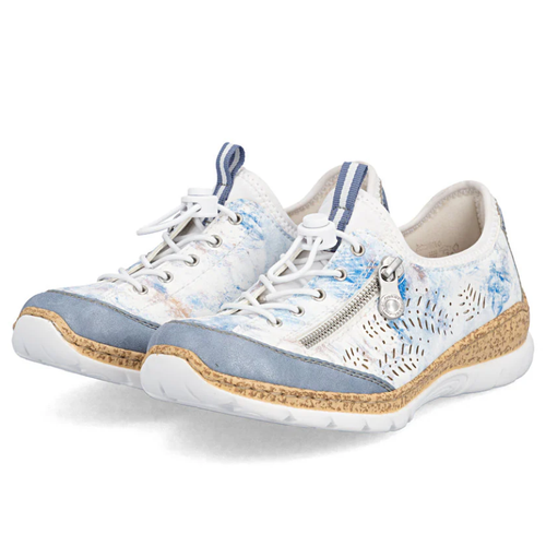 Women's Rieker Nikita K6 - Bleu/Blau Multi/Reinweiss
