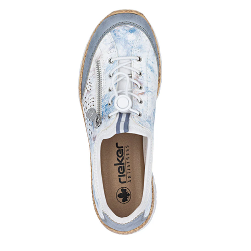 Women's Rieker Nikita K6 - Bleu/Blau Multi/Reinweiss