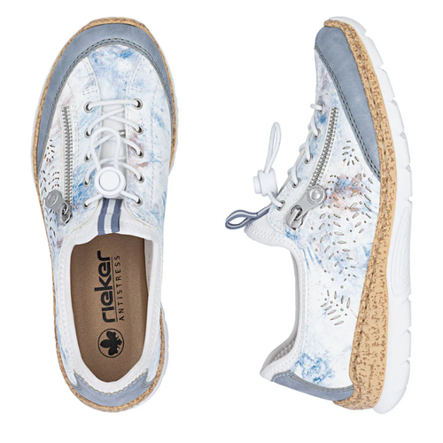 Women's Rieker Nikita K6 - Bleu/Blau Multi/Reinweiss