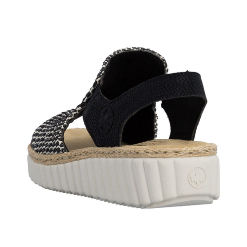 Women's Rieker Rachel 76 - Schwarz-Sand/Schwarz