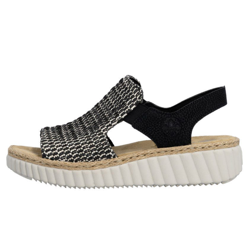 Women's Rieker Rachel 76 - Schwarz-Sand/Schwarz