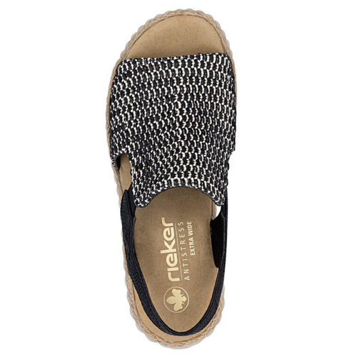 Women's Rieker Rachel 76 - Schwarz-Sand/Schwarz