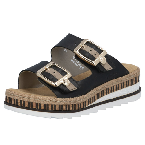 Women's Rieker Regina 55 - Schwarz/Nude