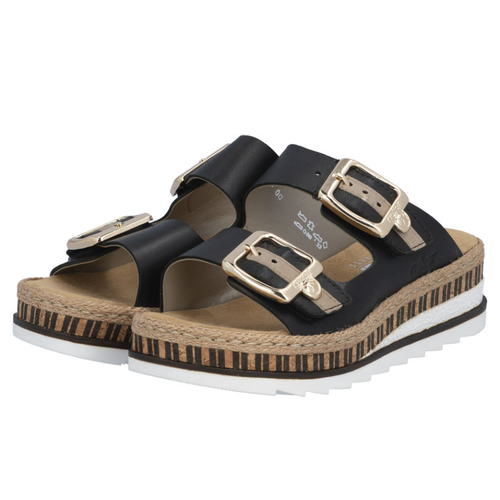 Women's Rieker Regina 55 - Schwarz/Nude