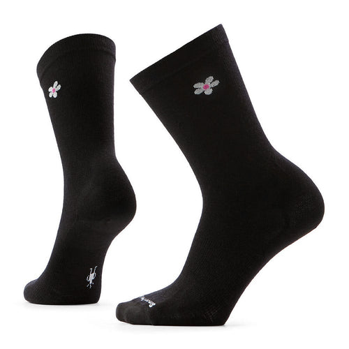 Women's Smartwool Everyday Groovy Bloom Crew Socks - Black