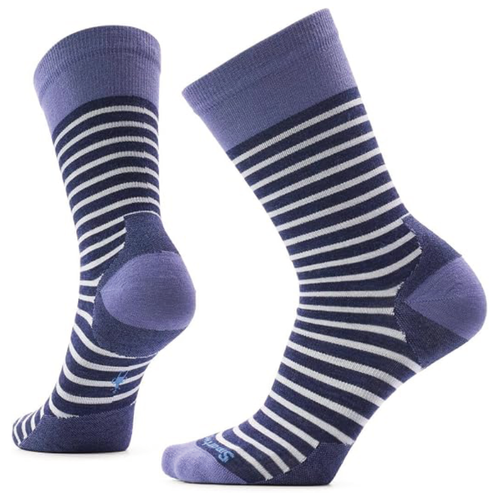 Women's Smartwool Everyday Pin Stripe Crew Socks - Deep Navy
