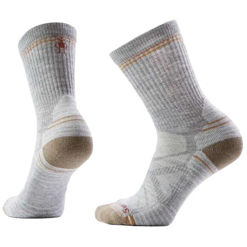 Women's Smartwool Hike Light Cushion Crew Socks - Light Gray/White