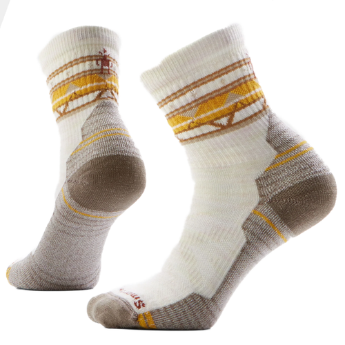 Women's Smartwool Hike Light Cushion Zig Zag Valley Mid Crew - Moonbeam