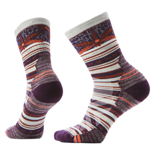 Women's Smartwool Hike Targeted Cushion Dragon Stitch Crew Socks - Ash