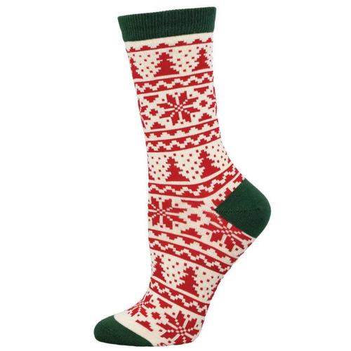 Women's Socksmith Christmas Fair Isle Bamboo Socks – Ivory