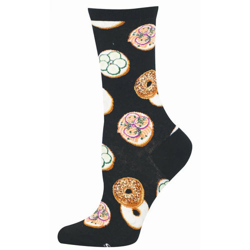Women's Socksmith Everything Bagels Cotton Crew Socks - Black