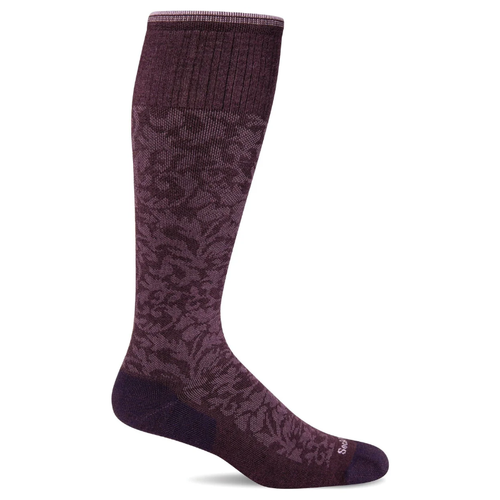 Women’s Sockwell Damask Moderate Graduated Compression Socks – Blackberry
