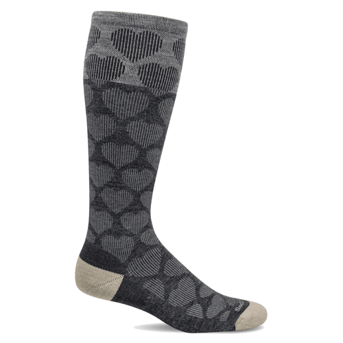 Women's Sockwell Heart Throb Moderate Graduated Compression Socks - Charcoal