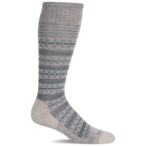 Women's Sockwell Mini Fairisle Moderate Graduated Compression Socks - Barley