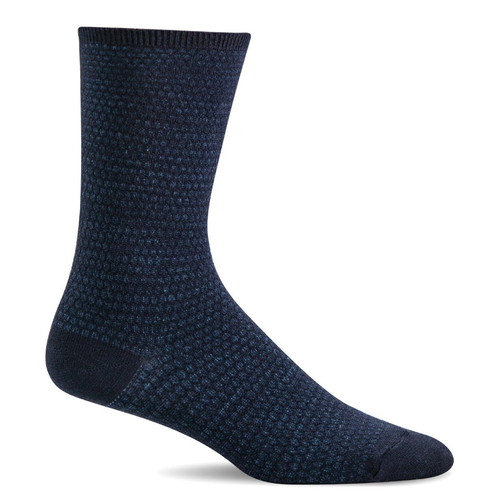 Women's Sockwell Wabi Sabi Essential Comfort Crew Socks - Navy