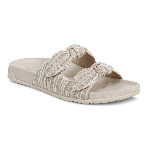 Women's Vionic Elara - Cream Stripe Canvas