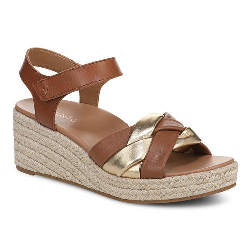Women's Vionic Saratoga - Tan/Gold Leather