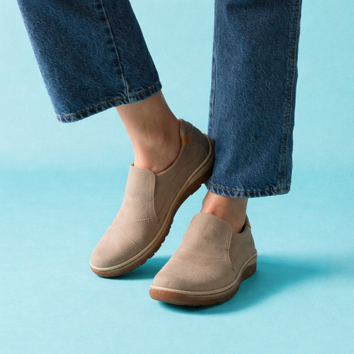 Women's Clarks Orlene Slip - Stone Nubuck