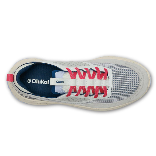 Women's OluKai Makiki – Bright White/Coastal Blue