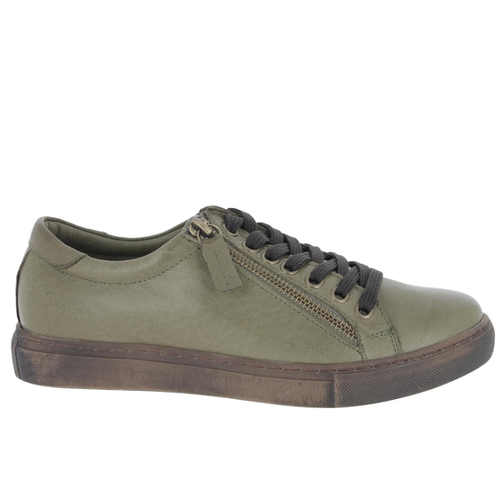 Women’s Andrea Conti Sneaker Zip – Schlamm