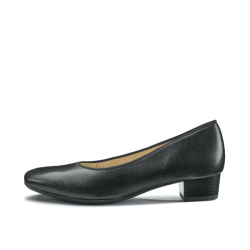 Women's Ara Milano/Milan Block Heel Pump - Black Nappa Leather