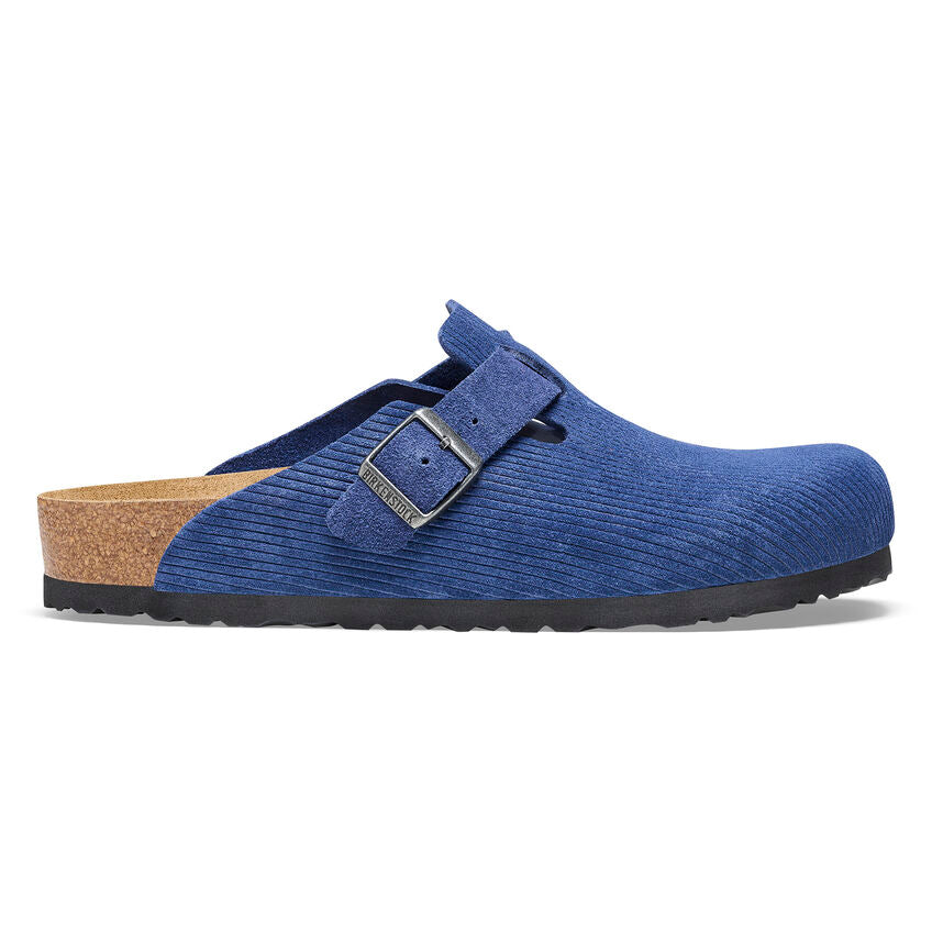 Birkenstock Boston Suede Embossed Corduroy Clog Women's Indigo Blue / 36 / N Birkenstock Boston Suede Embossed Corduroy Clog Women's Indigo Blue / 36 / N