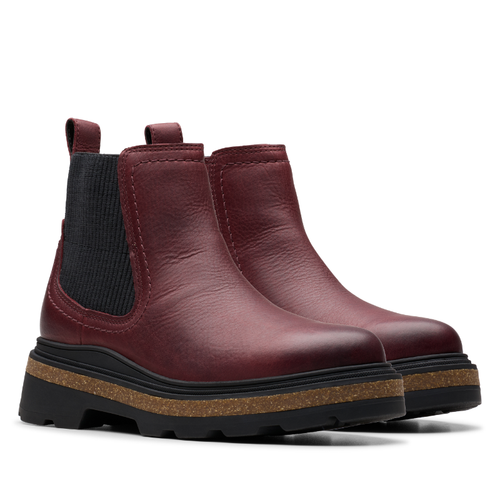 Women's Clarks Hencroft Step Waterproof - Burgundy Leather