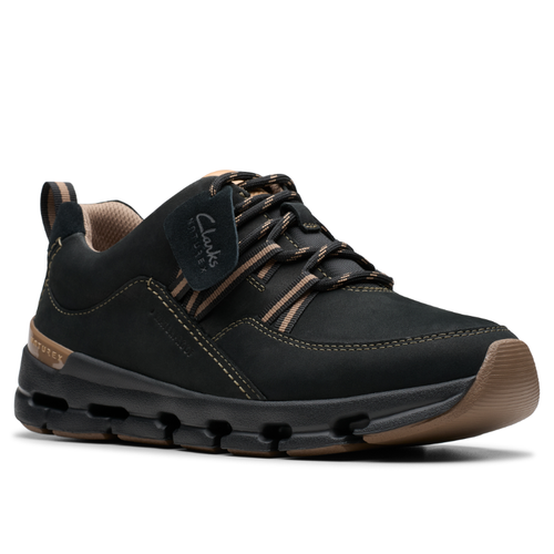 Women’s Clarks Nature X Tie Waterproof – Black Combi Nubuck