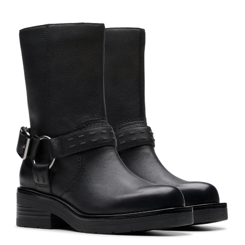 Women's Clarks Rebelle Up - Black Leather