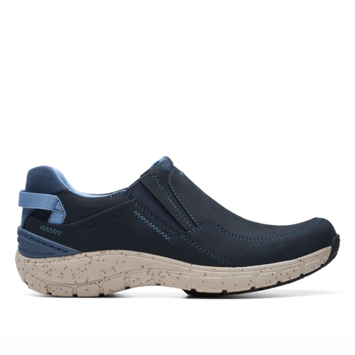Women's Clarks Wave PlateauAP Waterproof - Navy Nubuck