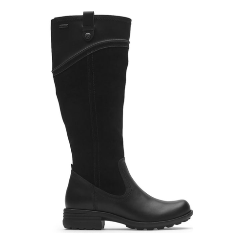 Women's Cobb Hill Brunswick Tall Waterproof - Black Leather/Suede