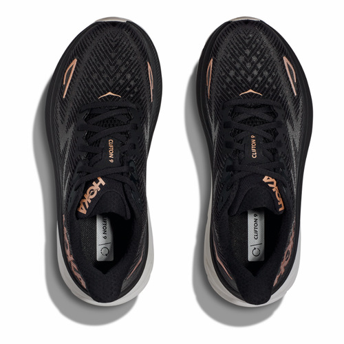 Women's Hoka Clifton 9 - Black/Rose Gold (BRGL)