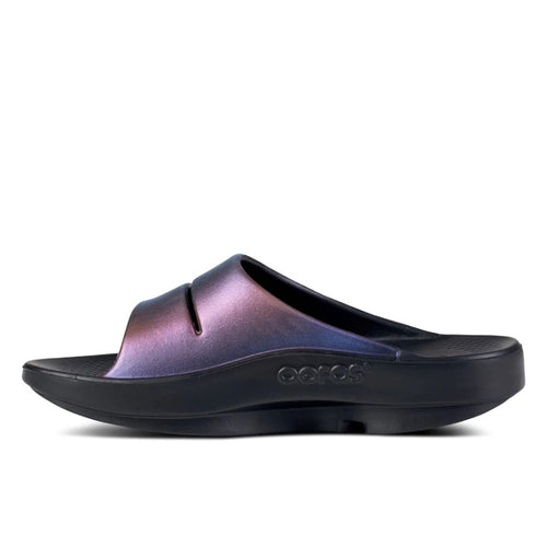 Women's OOFOS OOahh Slide Luxe - Midnight Spectre