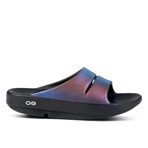 Women's OOFOS OOahh Slide Luxe - Midnight Spectre