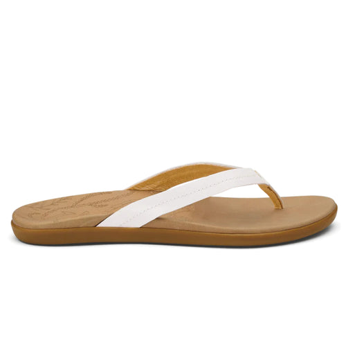 Women’s Olukai Honu – Bright White/Golden Sand