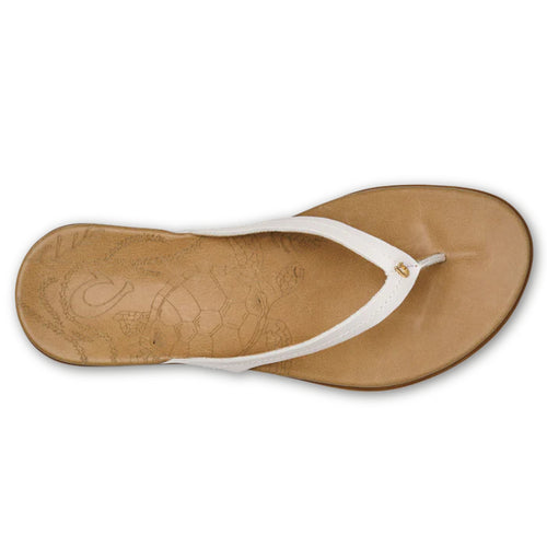 Women’s Olukai Honu – Bright White/Golden Sand