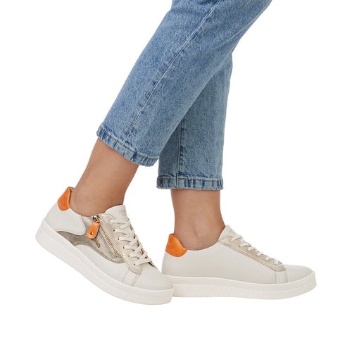 Women's Remonte Kendra 03 - OffWhite/Muschel/Orange