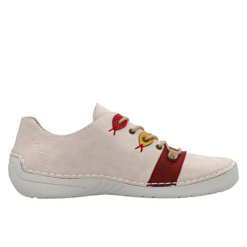 Women's Rieker Angela 10 - Rose/Rot/Camel/Honig/Fire