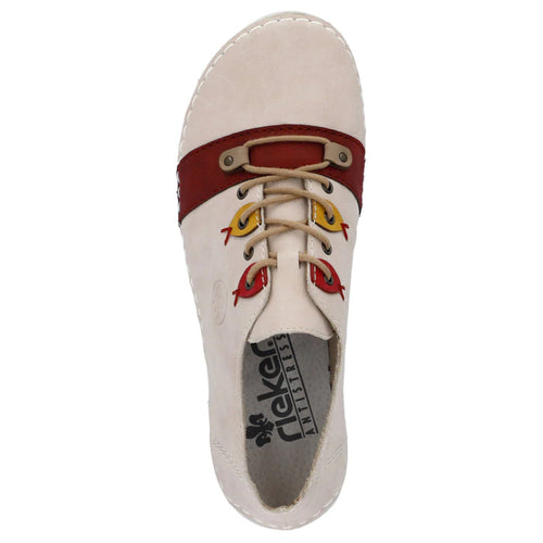 Women's Rieker Angela 10 - Rose/Rot/Camel/Honig/Fire