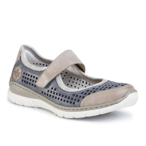 Women's Rieker Nikita B5 - Steel/Jeans/Silver Flower