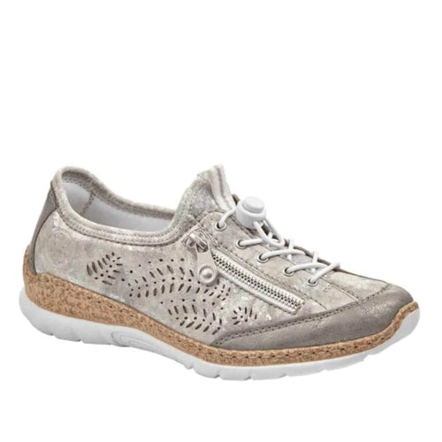 Women's Rieker Nikita K6 - Grey/Rose/Metallic/Silver Flower