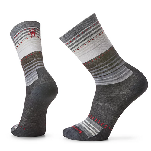 Women's Smartwool Everyday Stitch Stripe Crew Socks – Charcoal