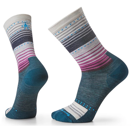 Women's Smartwool Everyday Stitch Stripe Crew Socks – Twilight Blue