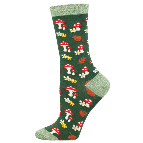 Women's Socksmith Gems of the Forest Bamboo Crew Socks - Green Heather