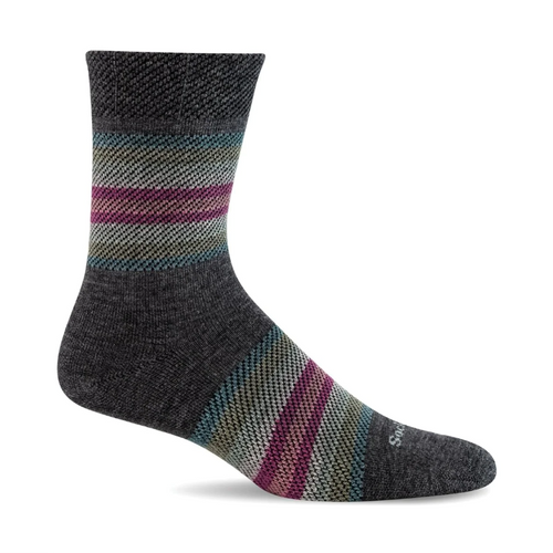 Women's Sockwell Blanket Twill Crew Socks – Charcoal