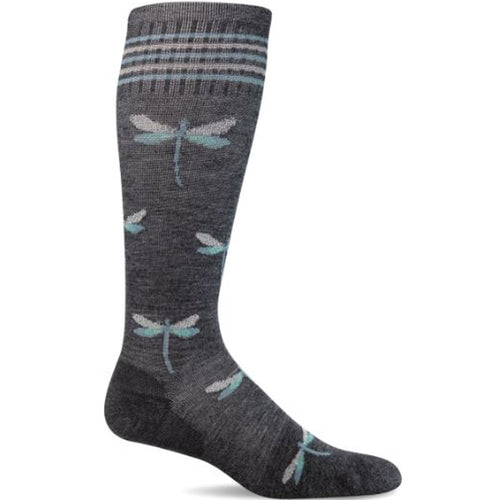 Women's Sockwell Dragonfly Moderate Graduated Compression Socks - Charcoal
