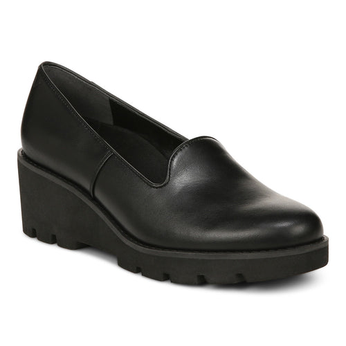 Women's Vionic Willa Wedge - Black Leather