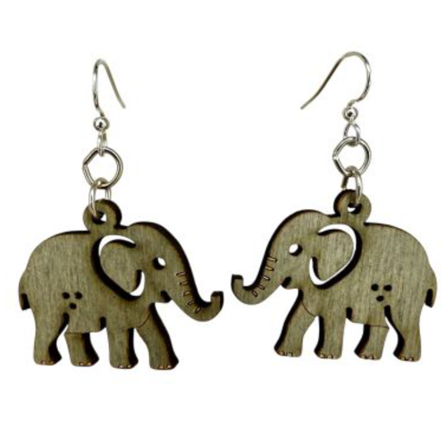 Green Tree Jewelry Baby Elephant Earrings