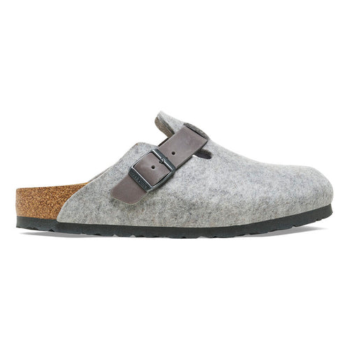 Women’s Birkenstock Boston Wool – Light Grey/Iron